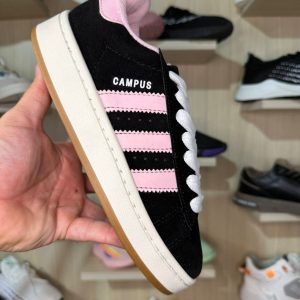 Adidas campus | Negro Línea Rosa Gamuza